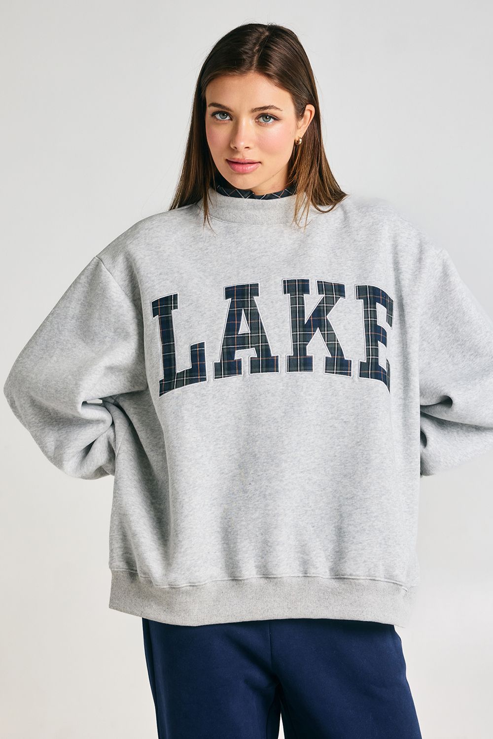 CHECK EMBROIDERED 